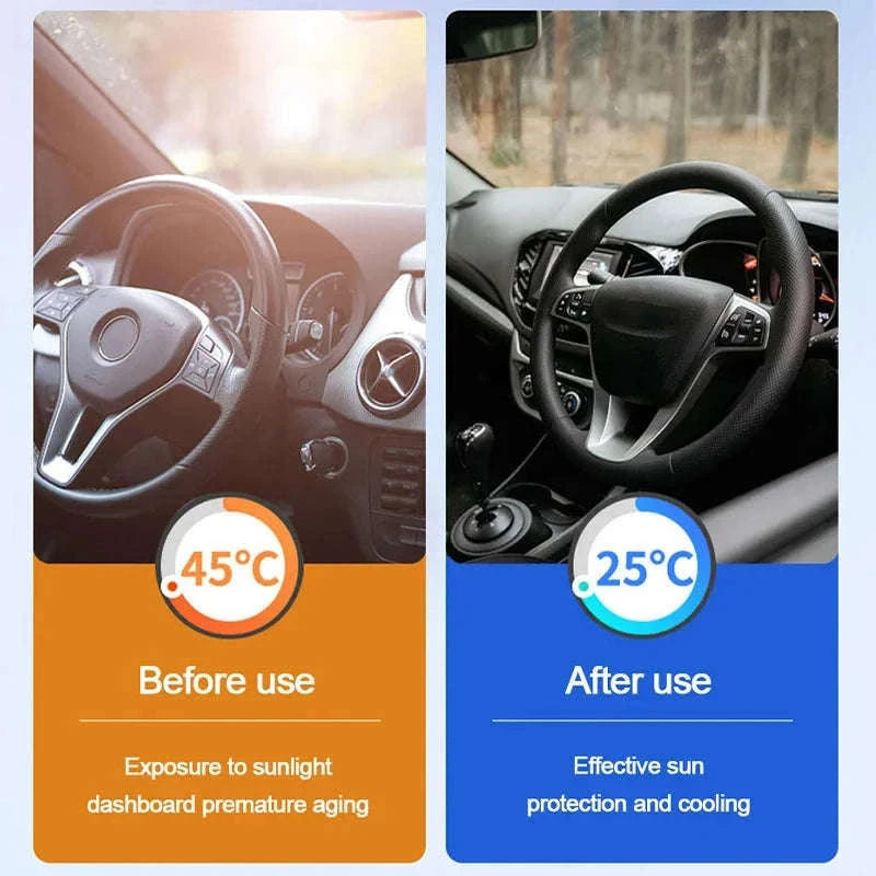 Car Front Sunshade Foldable Windshield Sun Blocker-Large size