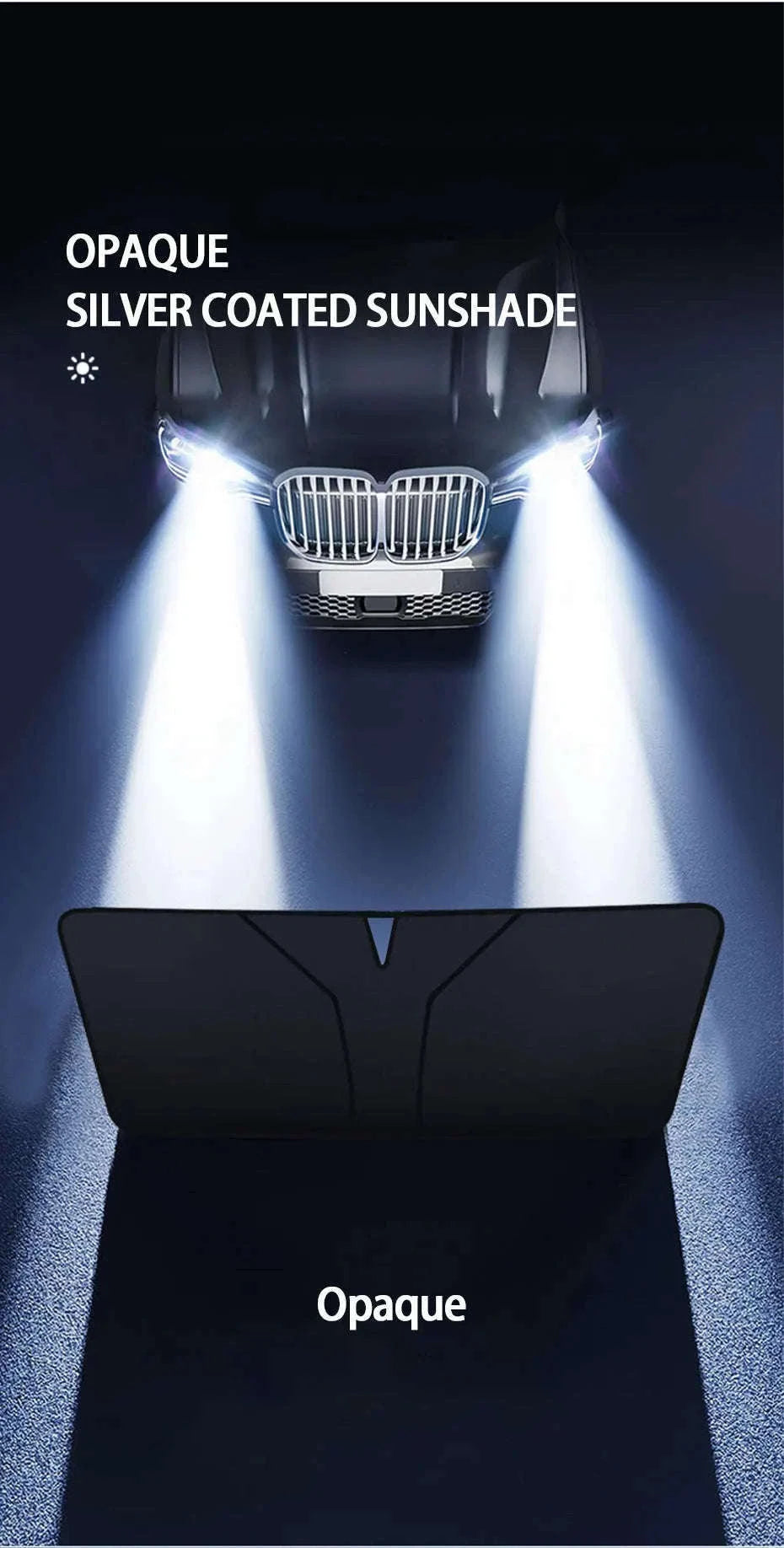 Car Front Sunshade Foldable Windshield Sun Blocker-Large size
