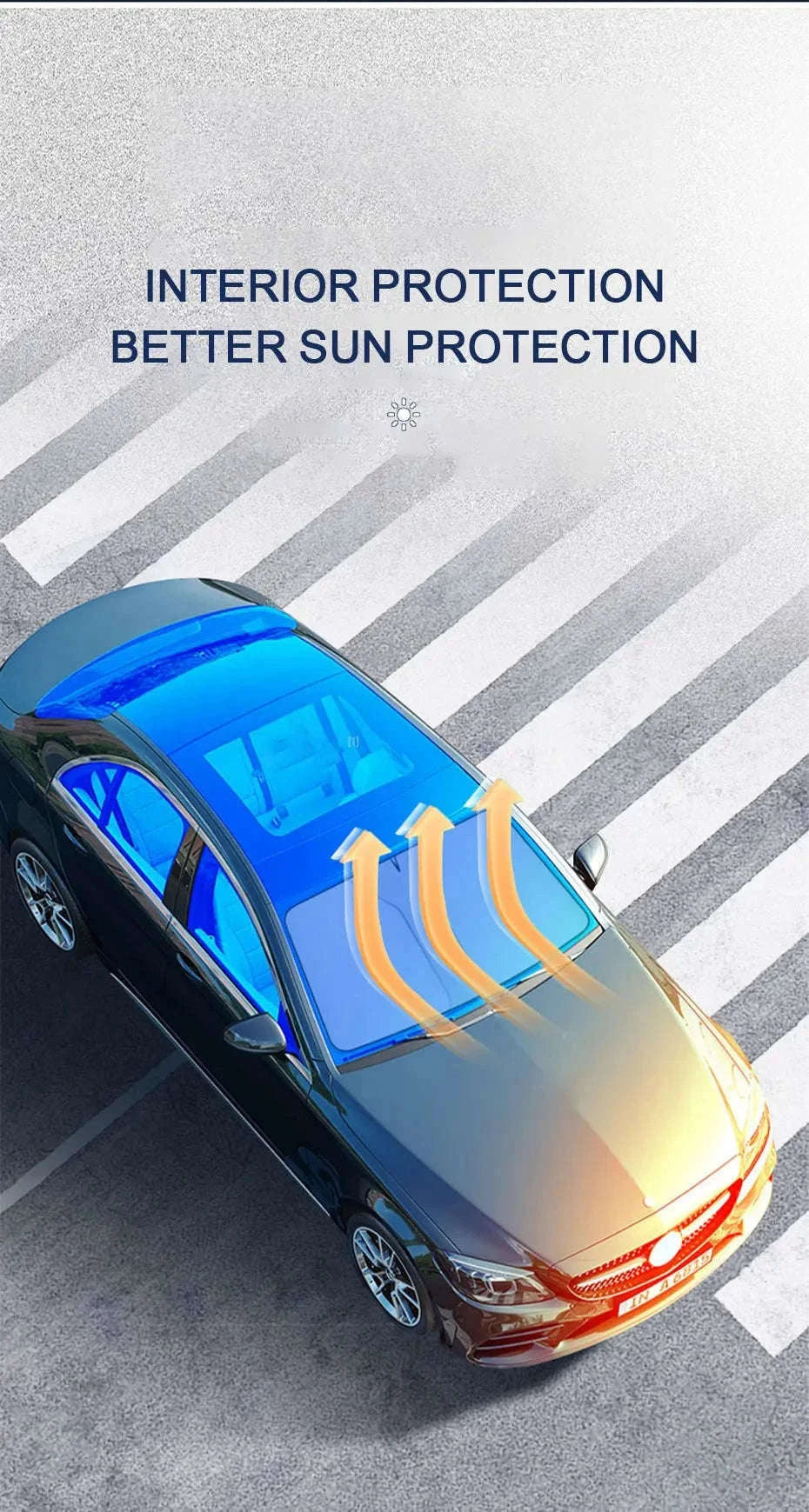 Car Front Sunshade Foldable Windshield Sun Blocker-Large size
