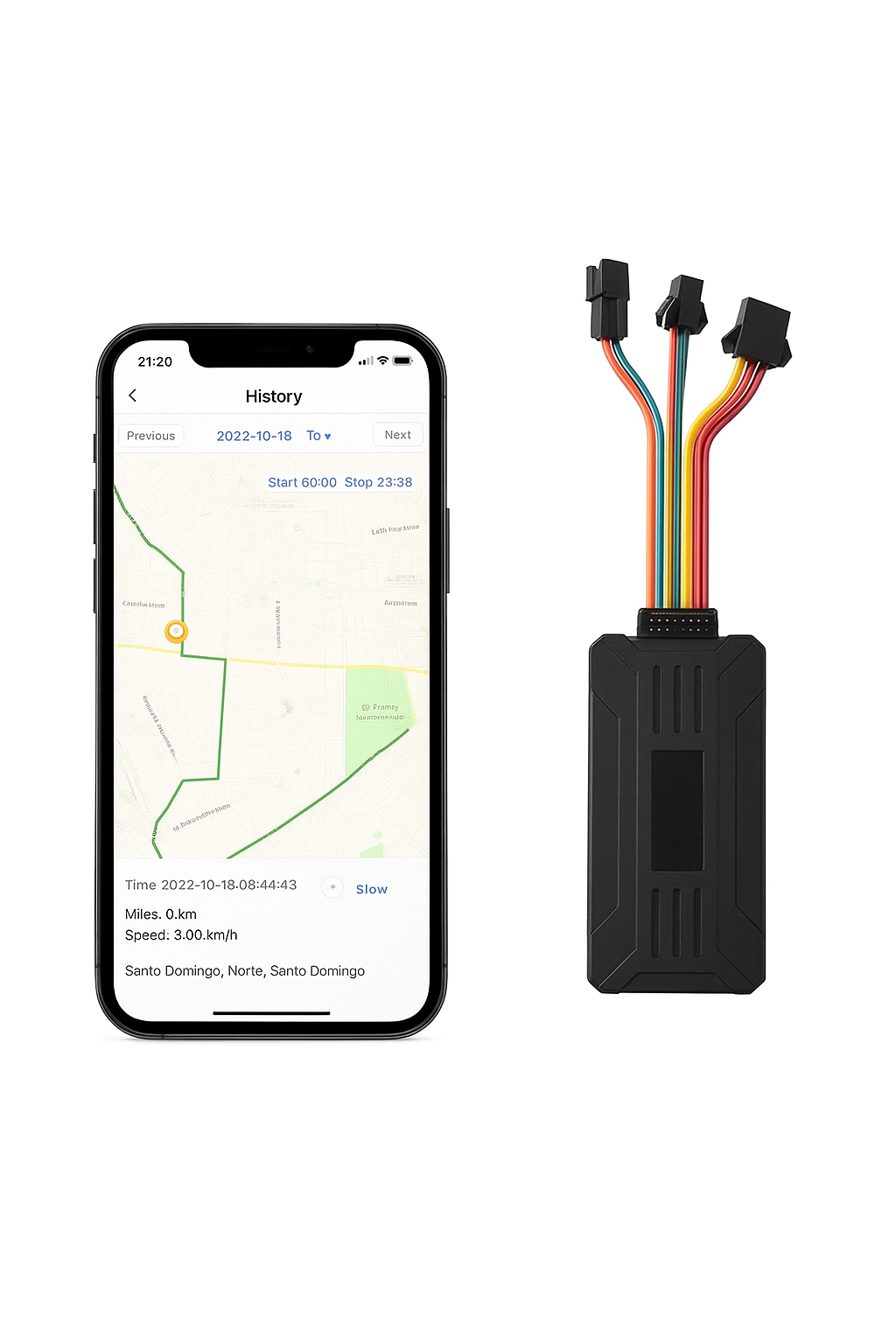 Bil GPS-spårare med SOS, mikrofon och relä