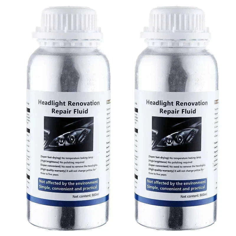 Car Headlight Repair Fluid for Clear, Bright Headlights-two piece / france