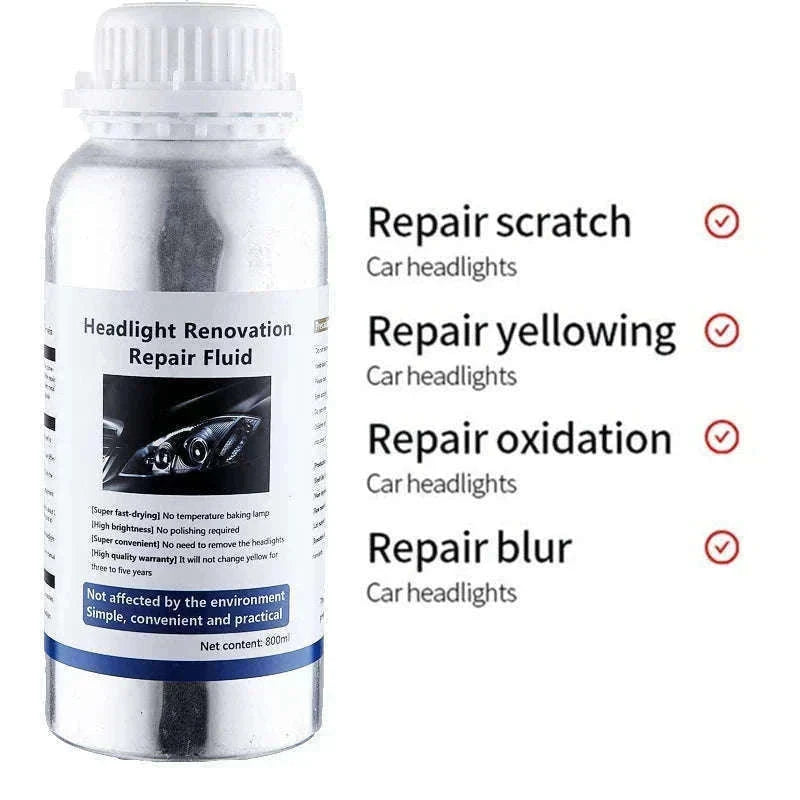 Car Headlight Repair Fluid for Clear, Bright Headlights-two piece / france