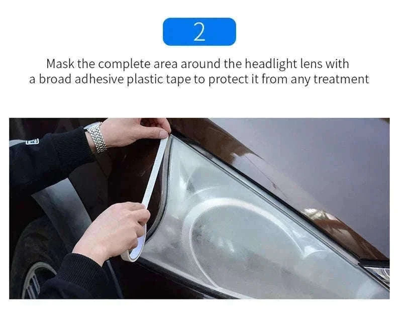 Car Headlight Repair Fluid for Clear, Bright Headlights-two piece / france
