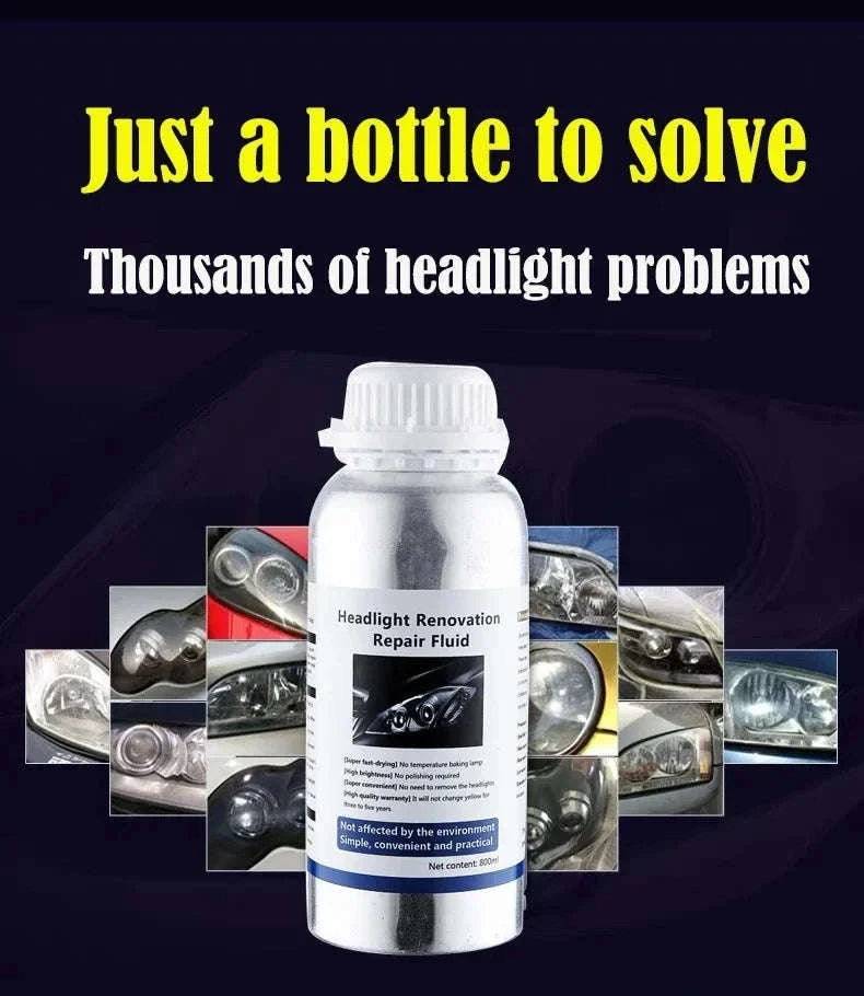 Car Headlight Repair Fluid for Clear, Bright Headlights-two piece / spain