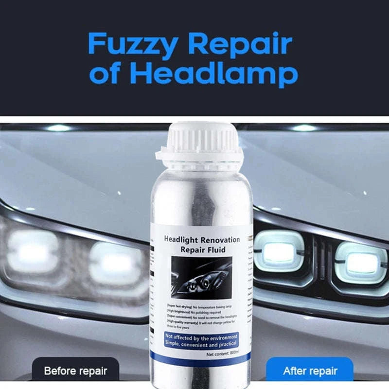Car Headlight Repair Fluid for Clear, Bright Headlights-two piece / spain