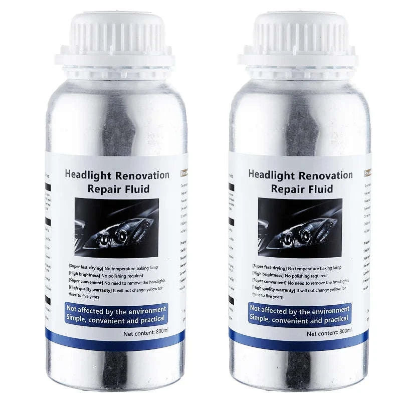 Car Headlight Repair Fluid for Clear, Bright Headlights-two piece / spain