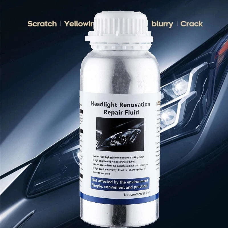 Car Headlight Repair Fluid for Clear, Bright Headlights-two piece / spain