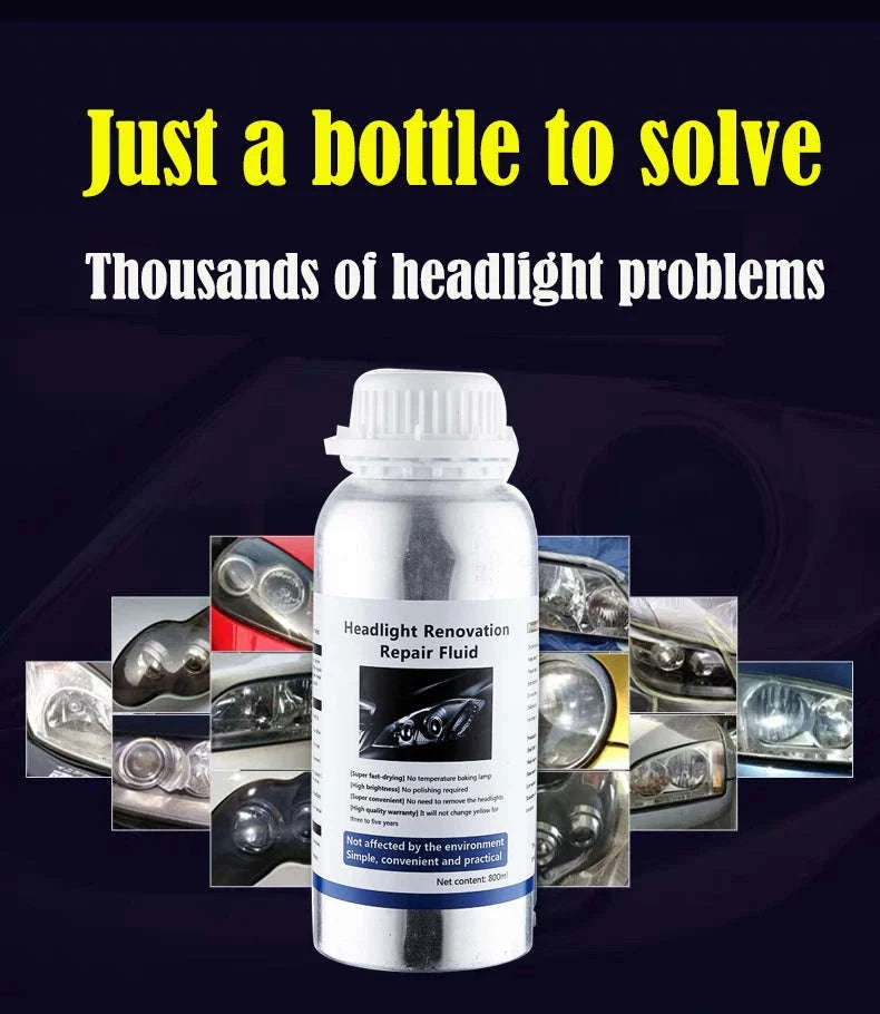Car Headlight Repair Fluid for Clear, Bright Headlights-two piece / spain