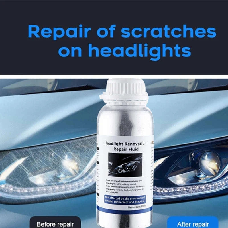 Car Headlight Repair Fluid for Clear, Bright Headlights-two piece / spain
