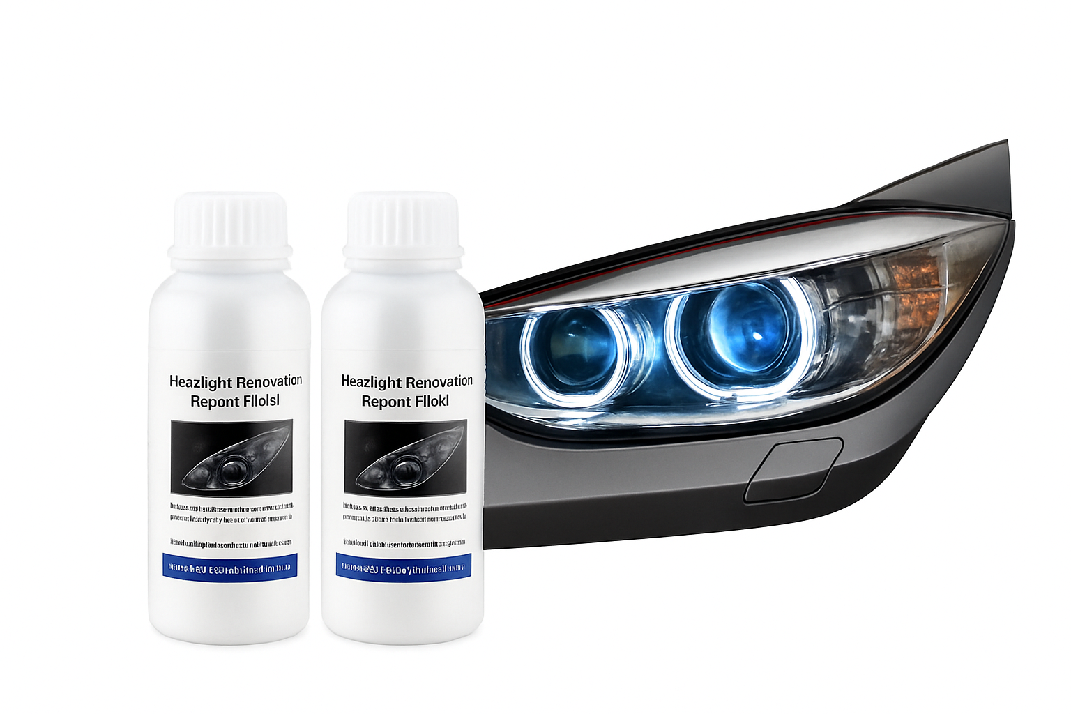 Car Headlight Repair Fluid for Clear, Bright Headlights