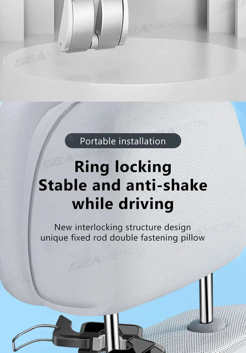 Car Headrest Hook 25kg Foldable Rear Seat Hanger-1pc
