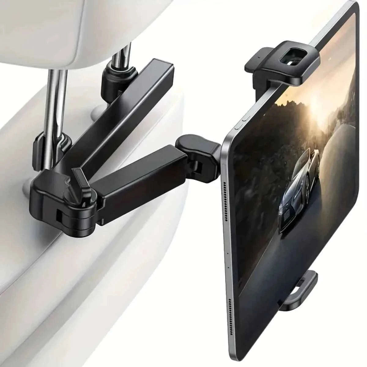 Car Headrest Tablet Holder for 4.5-12.9 Inch Devices-Red