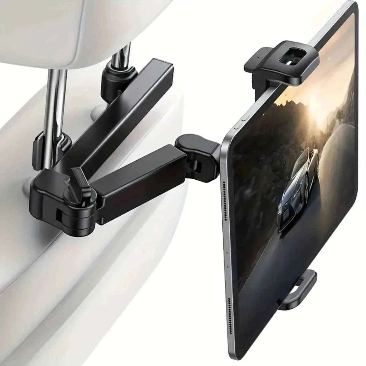 Car Headrest Tablet Holder for 4.5-12.9 Inch Devices-Red