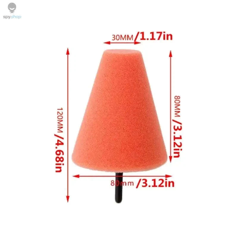 Car Hub Polishing Sponge Grinding Head for Tight Detailing-Red