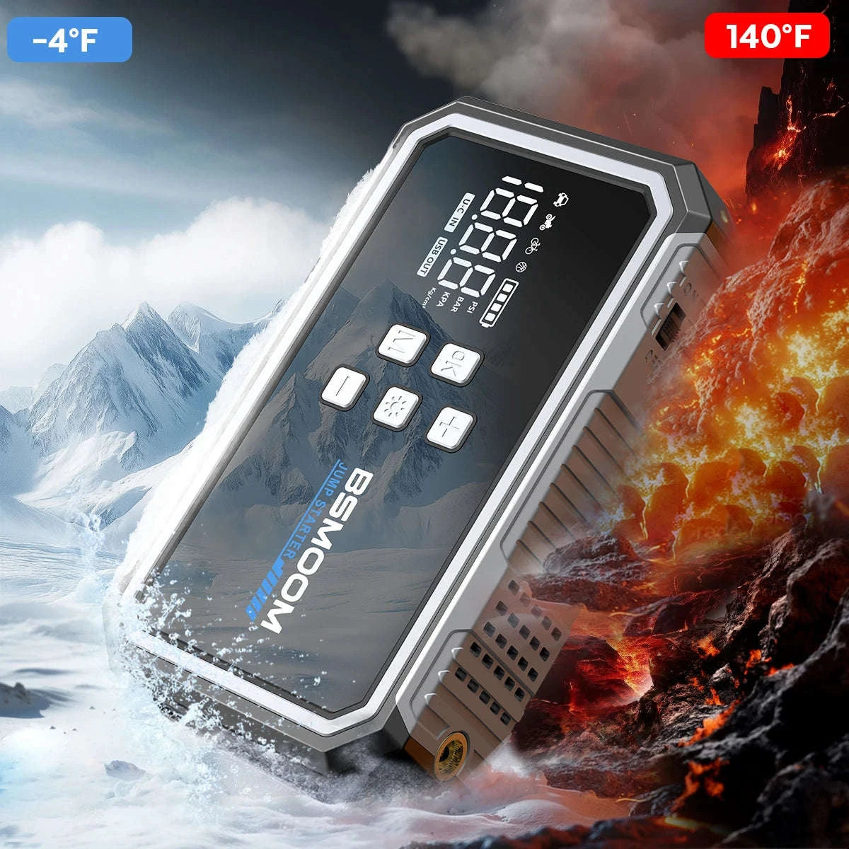 Car Jump Starter Air Compressor Power Bank 12V-26800mah / Italy