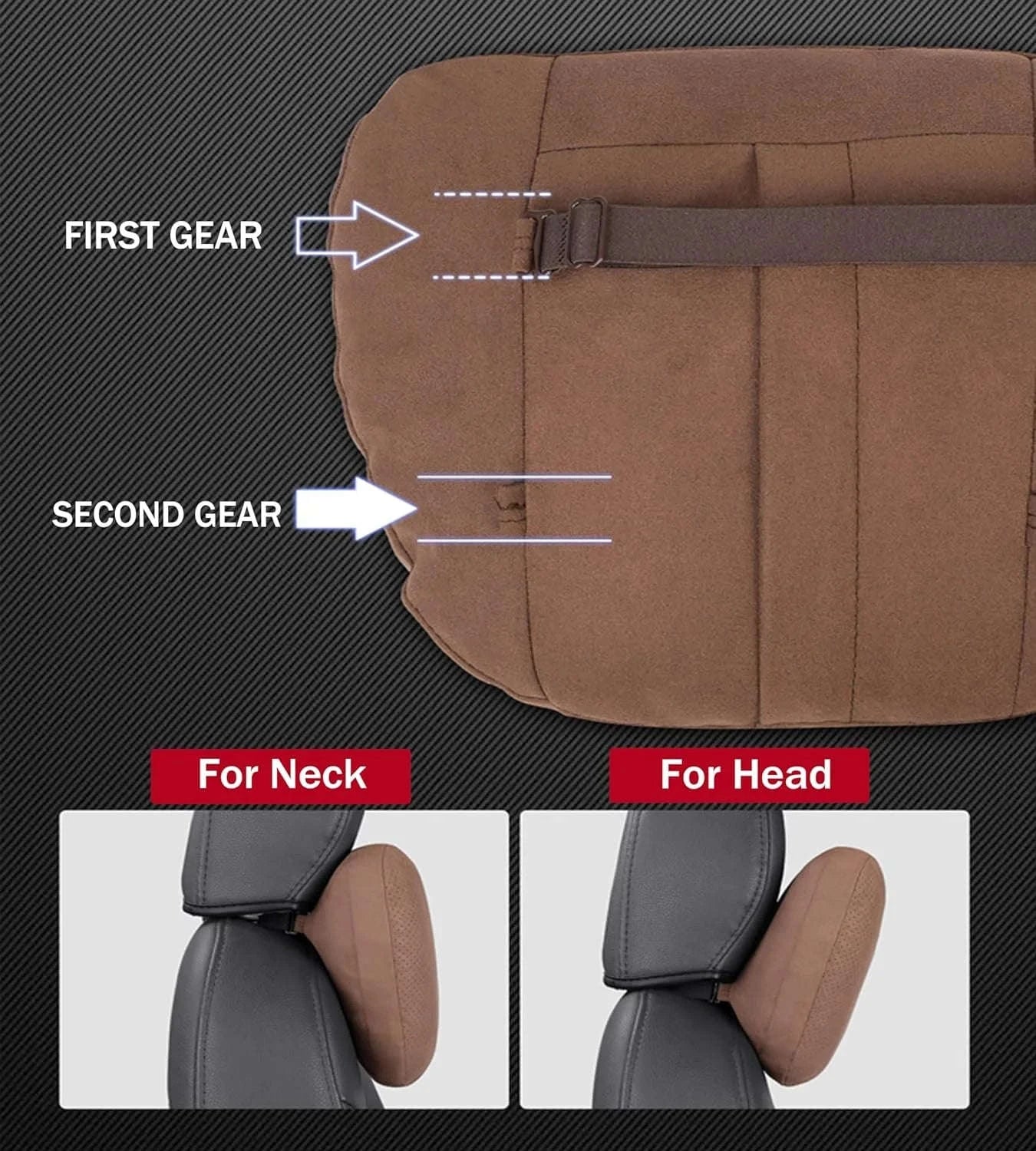 Car Neck Pillow for Comfortable Head and Neck Support-Brown Pillow