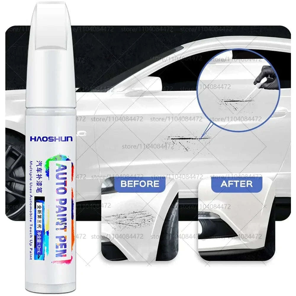 Car Paint Repair Pen for Tesla – Scratch Touch‑Up Kit-Pearl White PPSW