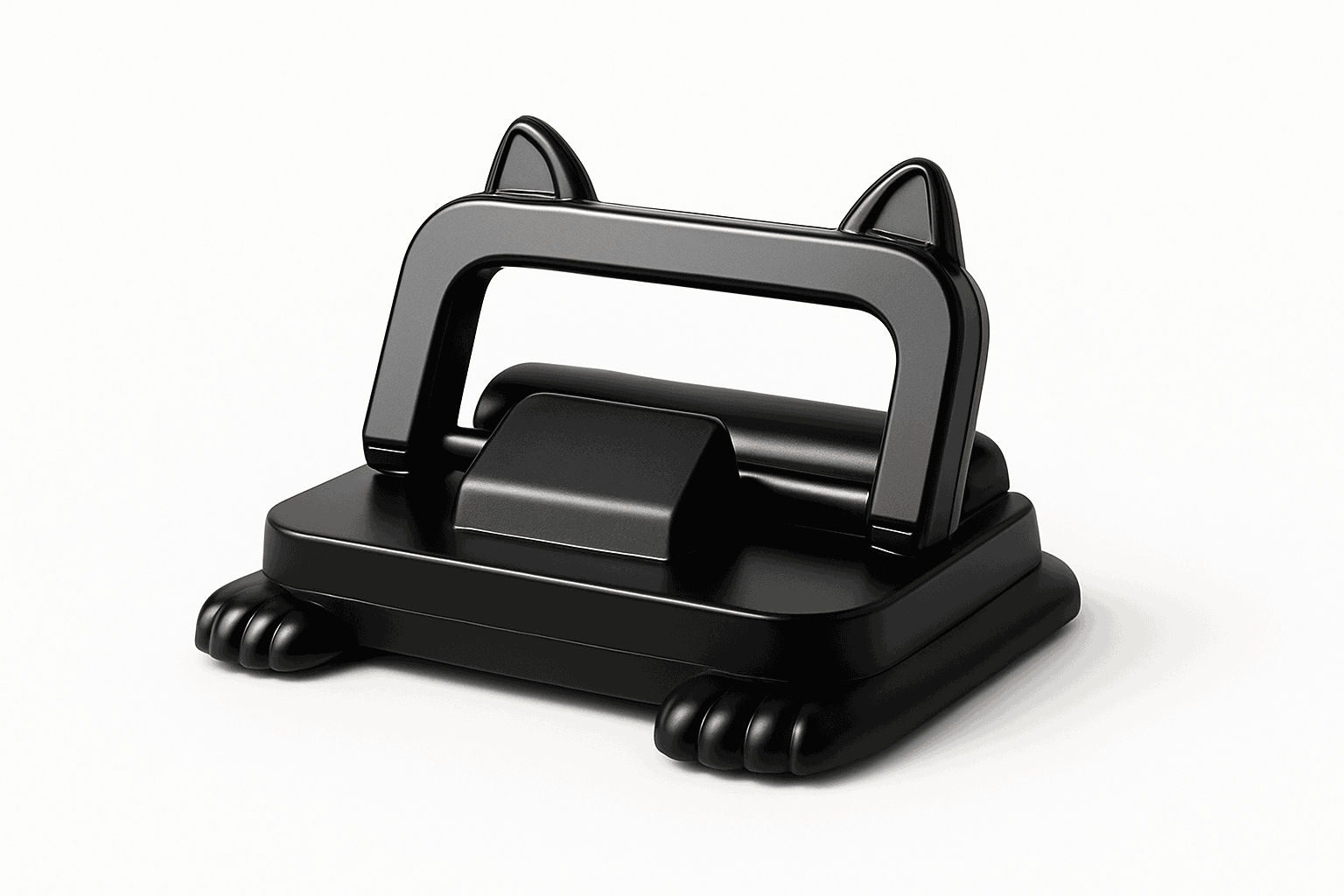 Car Phone Holder Dashboard Mount with Auto Lock and Silicone Grip-Black