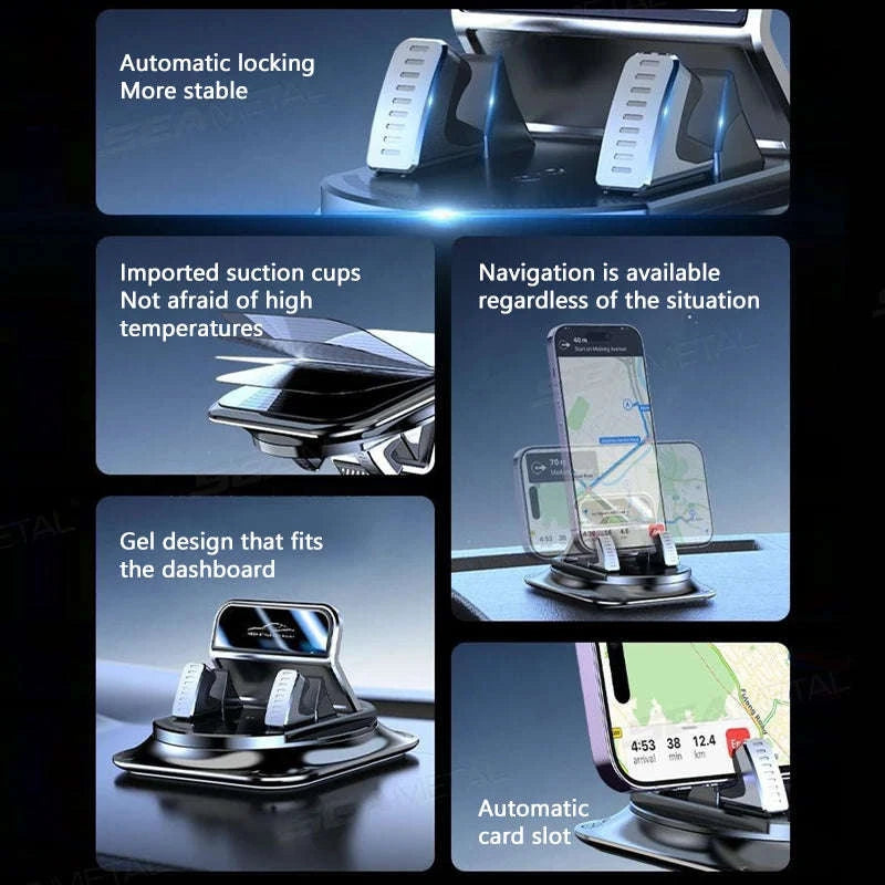Car Phone Mount Anti-Slip Silicone Dashboard Holder-Option C
