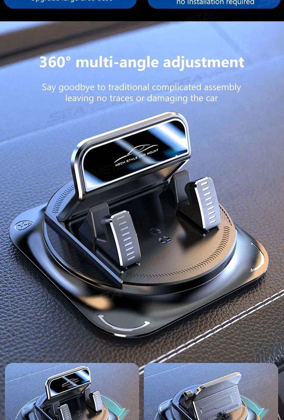 Car Phone Mount Anti-Slip Silicone Dashboard Holder-Option C