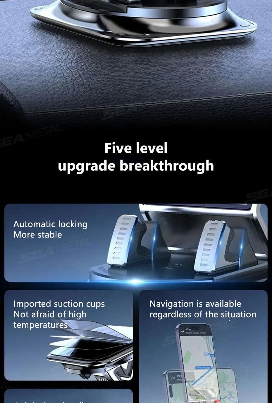 Car Phone Mount Anti-Slip Silicone Dashboard Holder-Option C