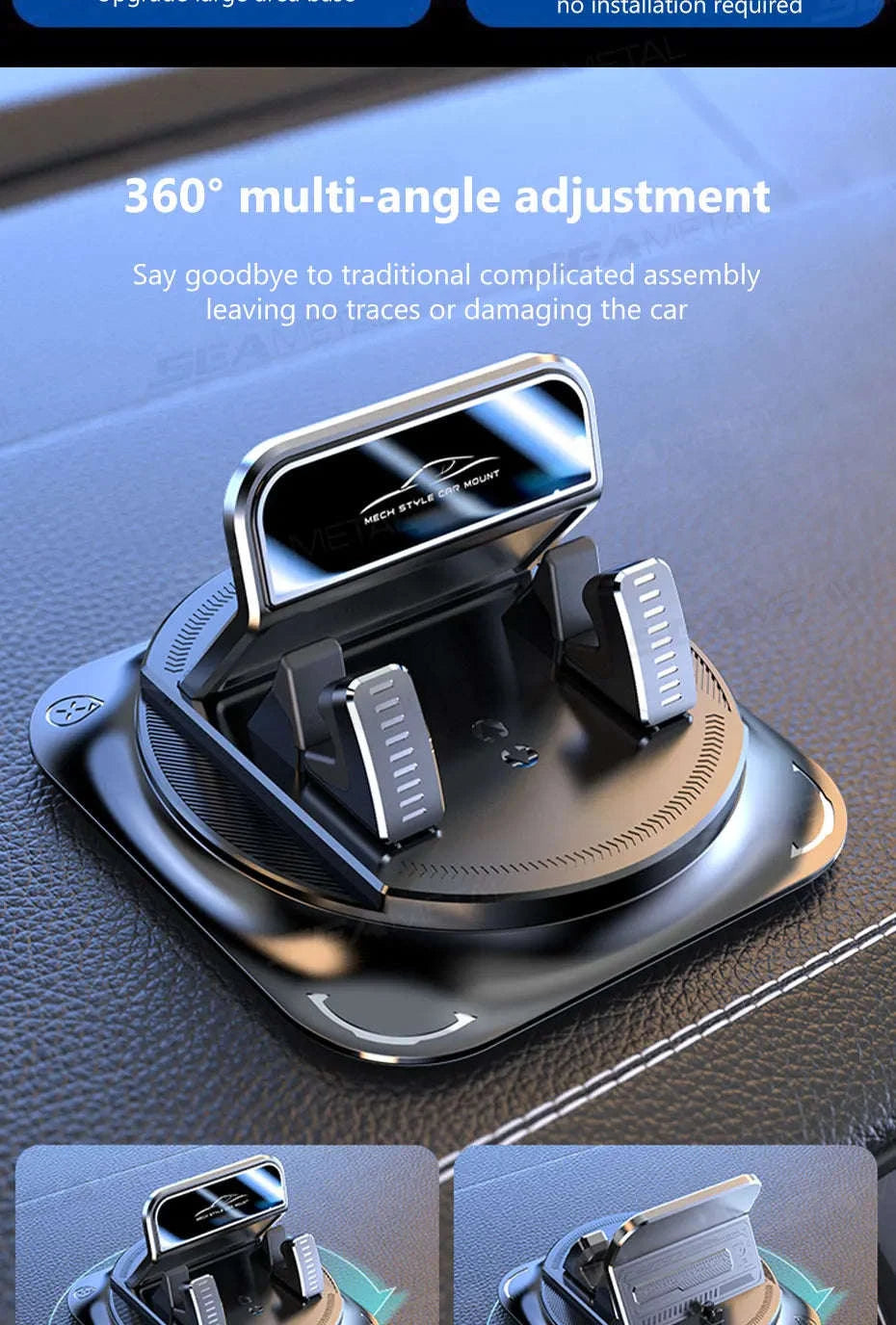 Car Phone Mount Anti-Slip Silicone Dashboard Holder-Option C