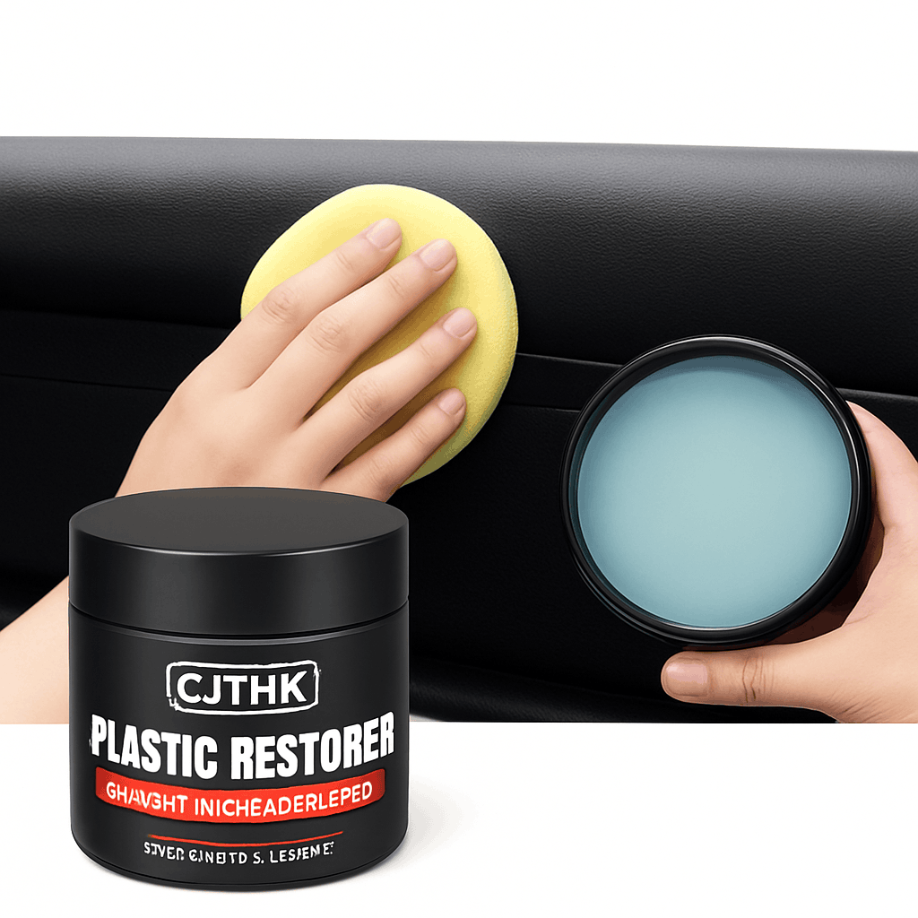 Car Plastic Restorer and Leather Renewal Coating-1pc 50g with sponge