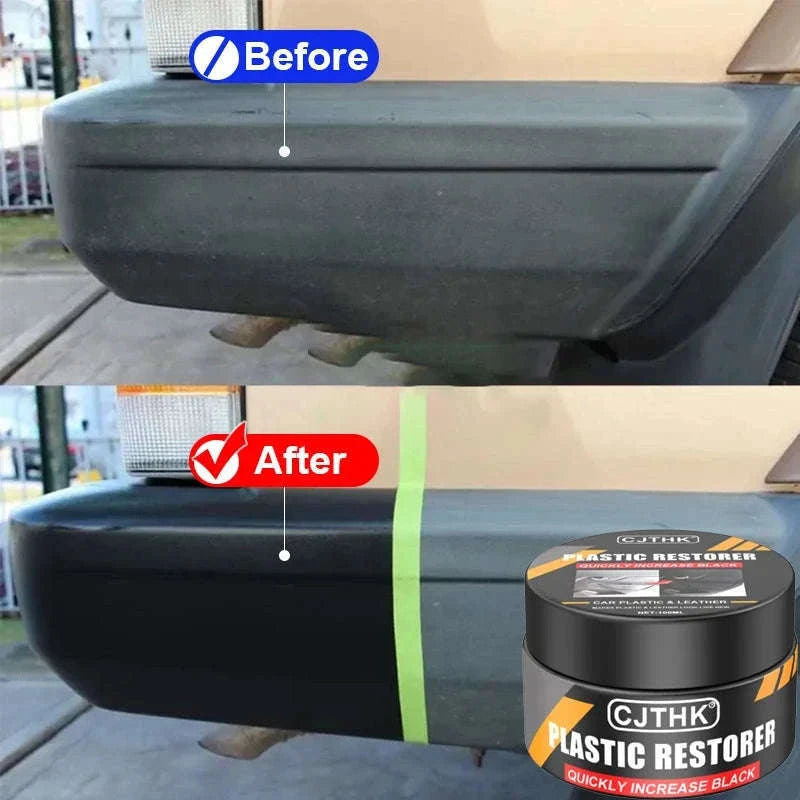 Car Plastic Restorer and Leather Renewal Coating-1pc 50g with sponge