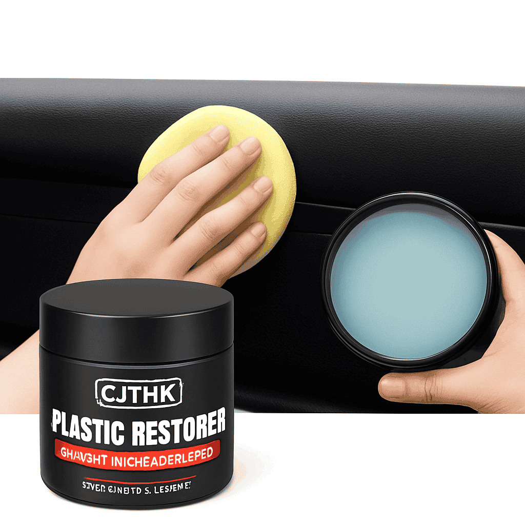 Car Plastic Restorer and Leather Renewal Coating-1pc 50g with sponge