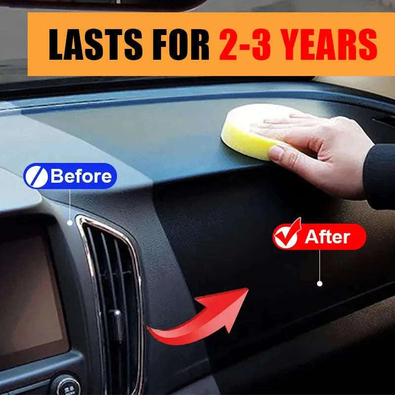 Car Plastic Restorer and Leather Renewal Coating-1pc 50g with sponge