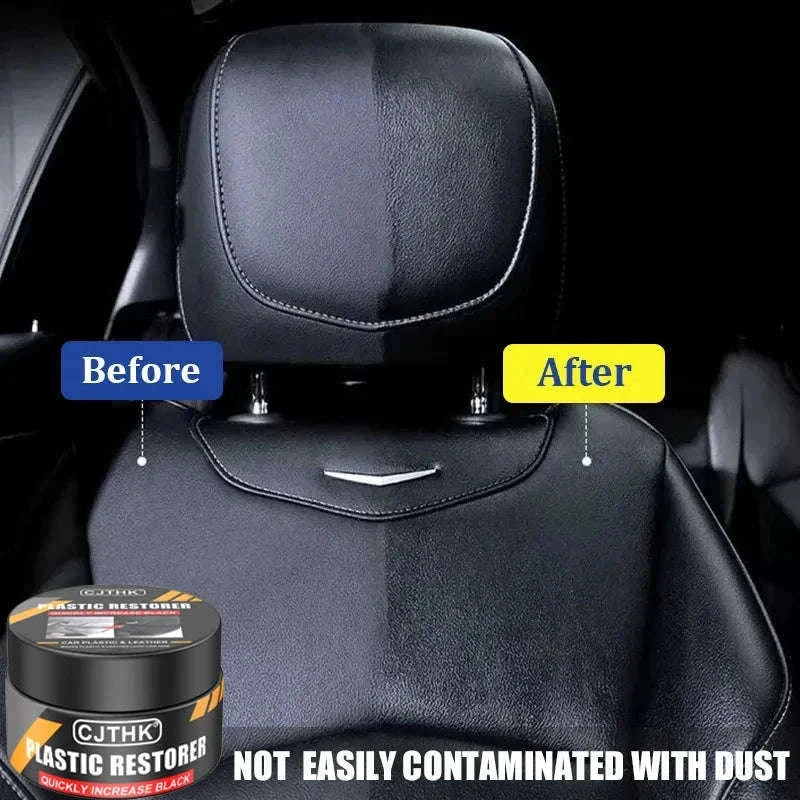 Car Plastic Restorer and Leather Renewal Coating-1pc 50g with sponge