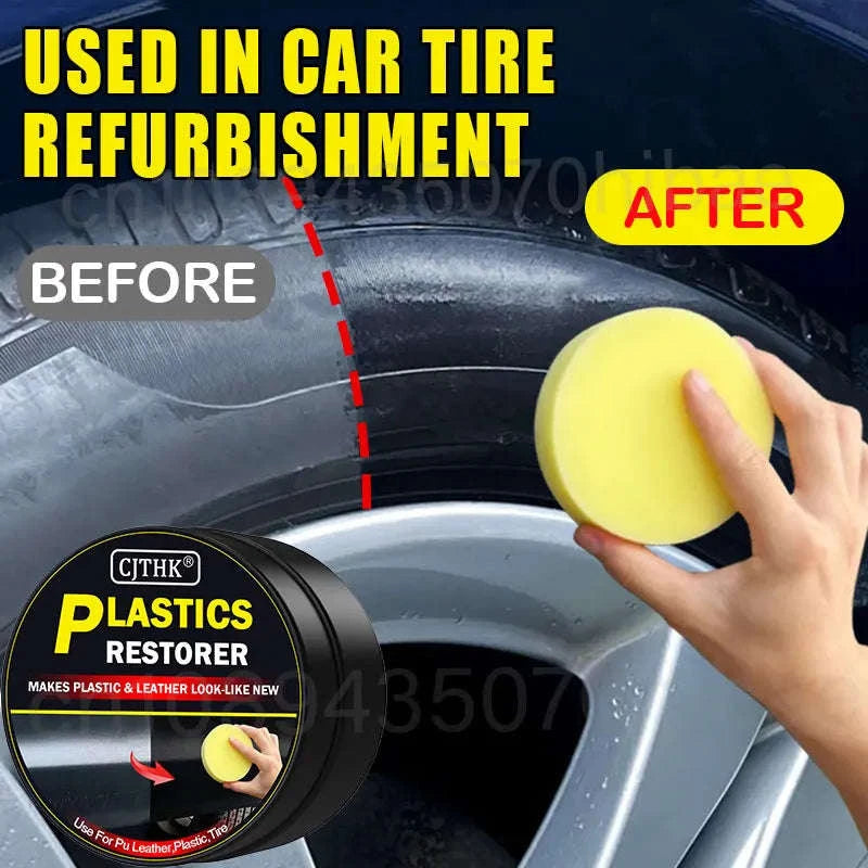 Car Plastic Restorer – Back to Black Gloss-1pc 30g with sponge / CHINA