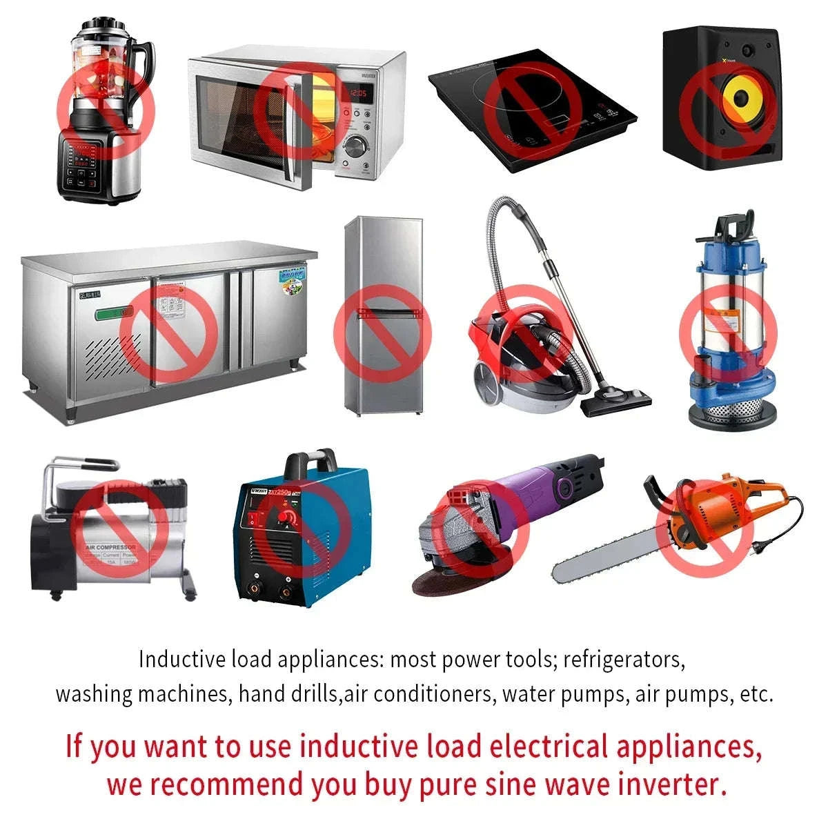 Car Power Inverter 12V to 220V with 3 USB Ports and European Socket-400W-BLACK