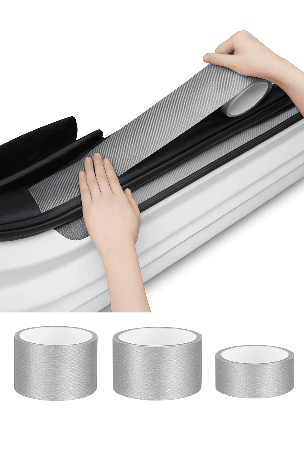 Car Protective Film Sticker for Door Sills and Thresholds-7cmX10m