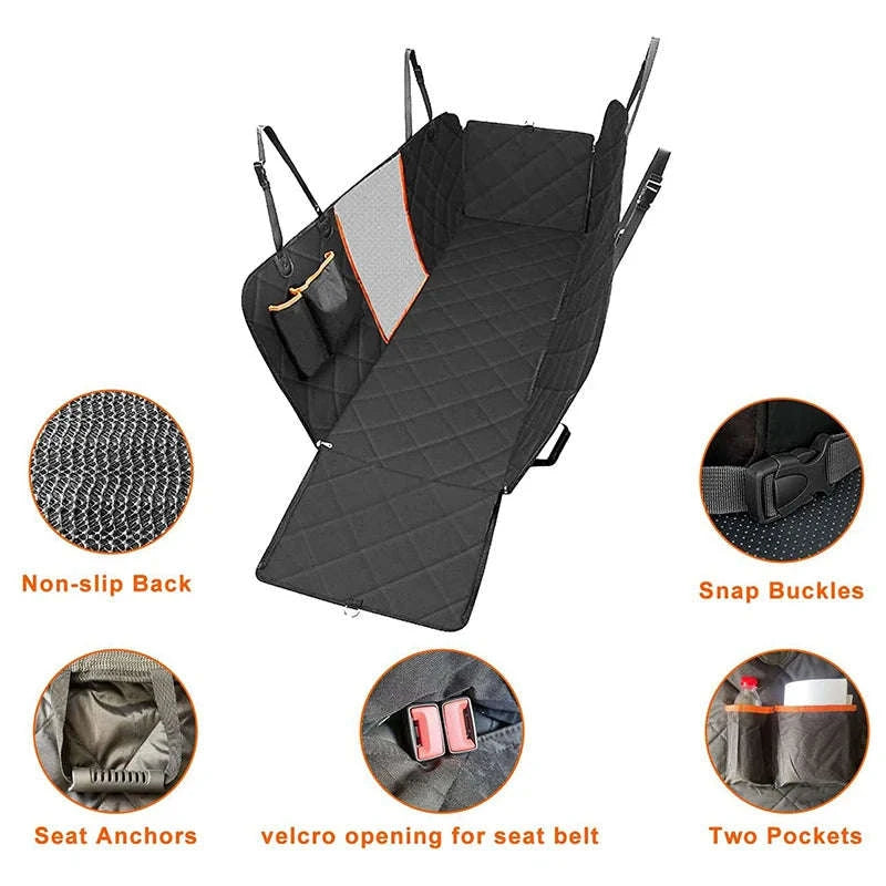 Car Rear Seat Cover for Dog Waterproof Oxford Cloth Seat Protector-1 pc