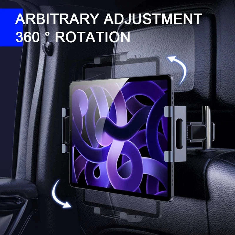 Car Rear Seat Telescopic Tablet Holder for 4-12.9 Inch Devices-1 pc