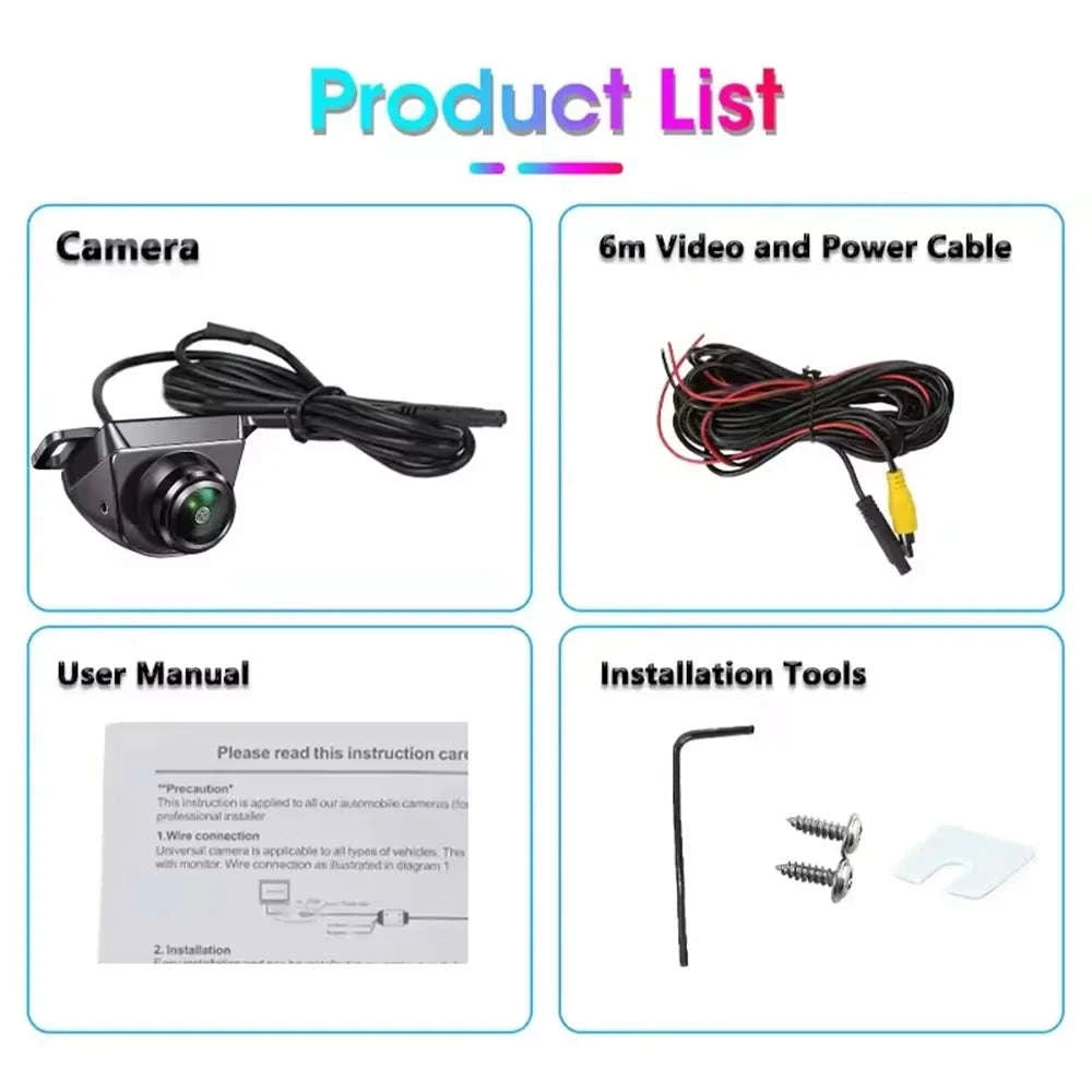 Car Rear View Camera 1080P Wide Angle Night Vision Waterproof-Black-AHD 1080P / Poland