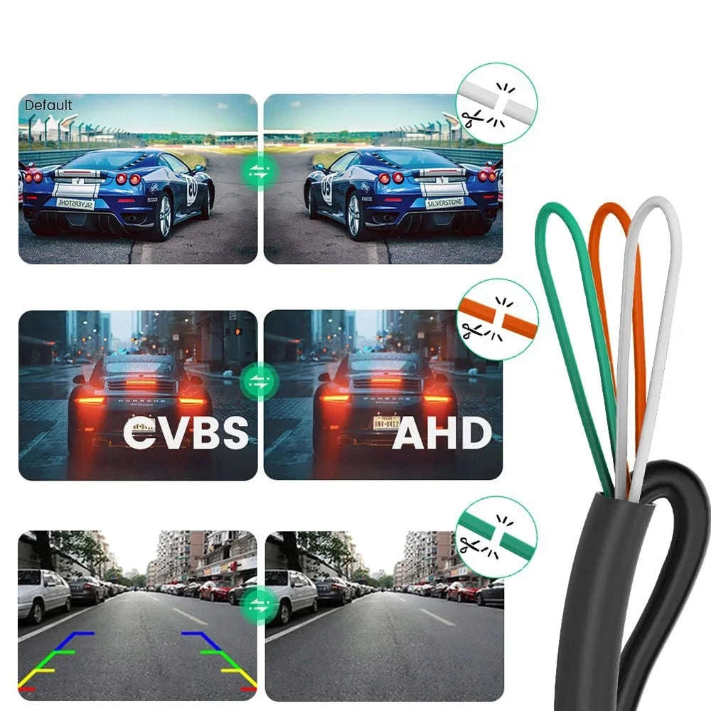 Car Rear View Camera 1080P Wide Angle Night Vision Waterproof-Black-AHD 1080P / Poland