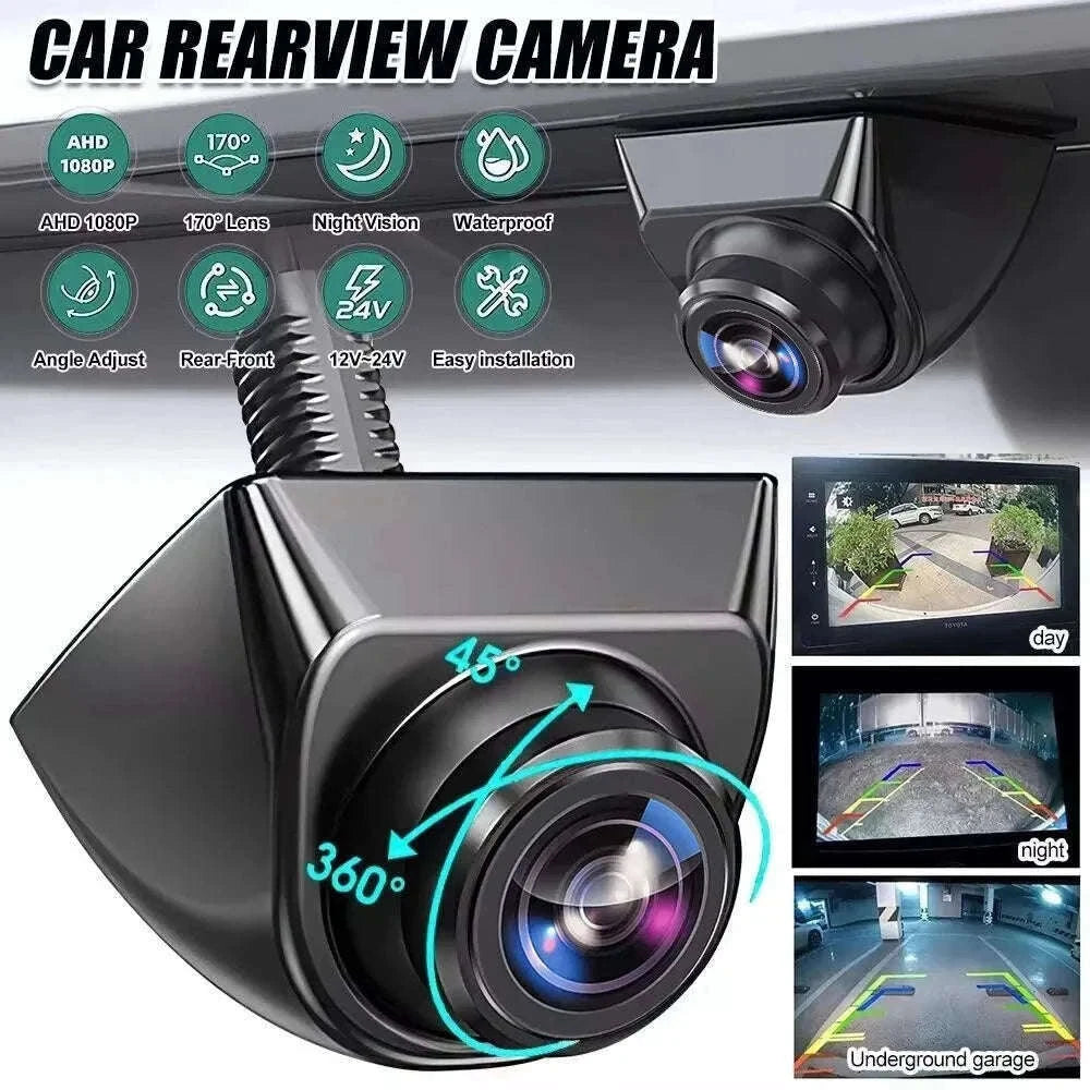 Car Rear View Camera 1080P Wide Angle Night Vision Waterproof-Black-AHD 1080P / Poland