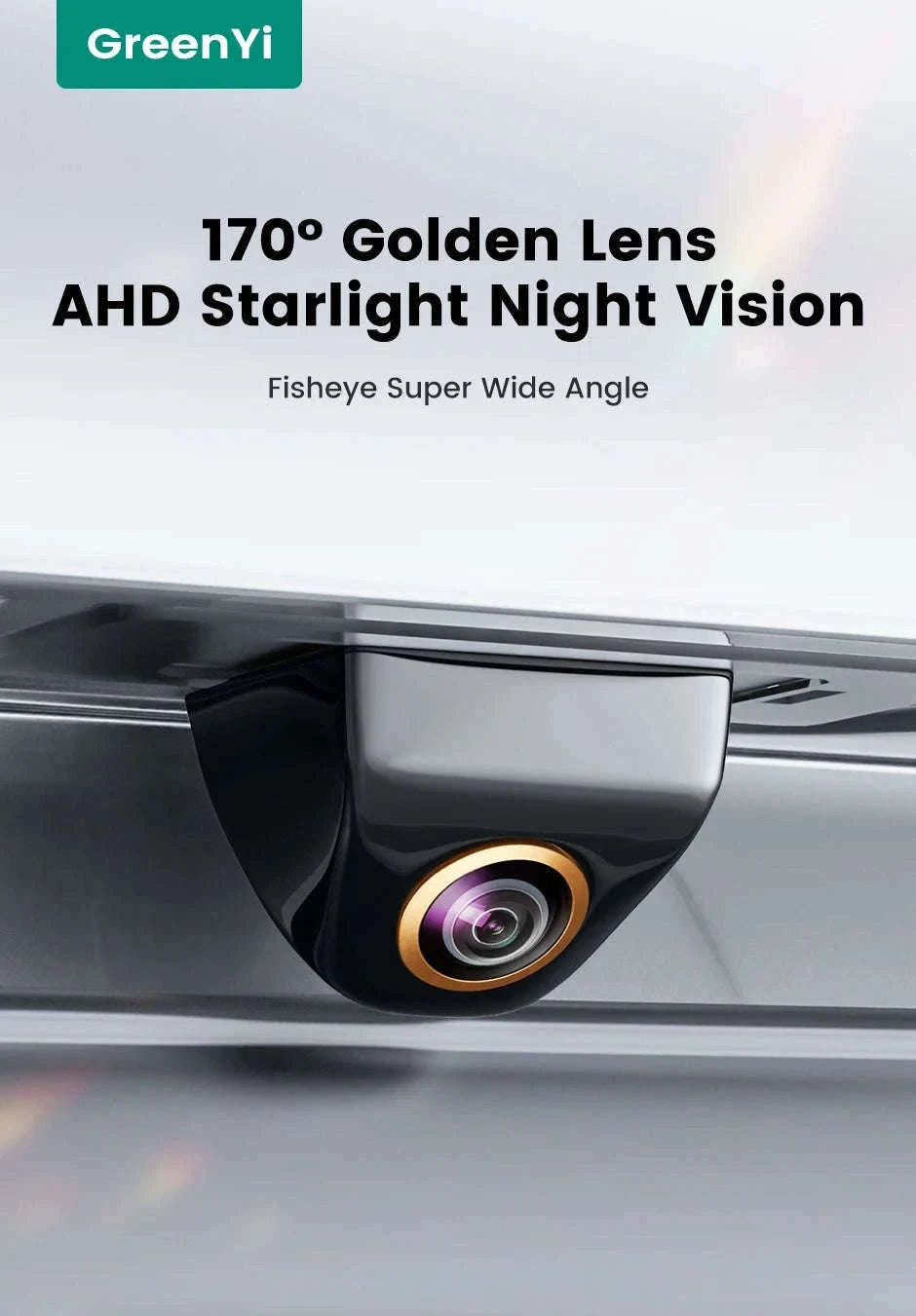 Car Rear View Camera 170° Night Vision Wired Parking Camera-Silver-CVBS-AHD720P