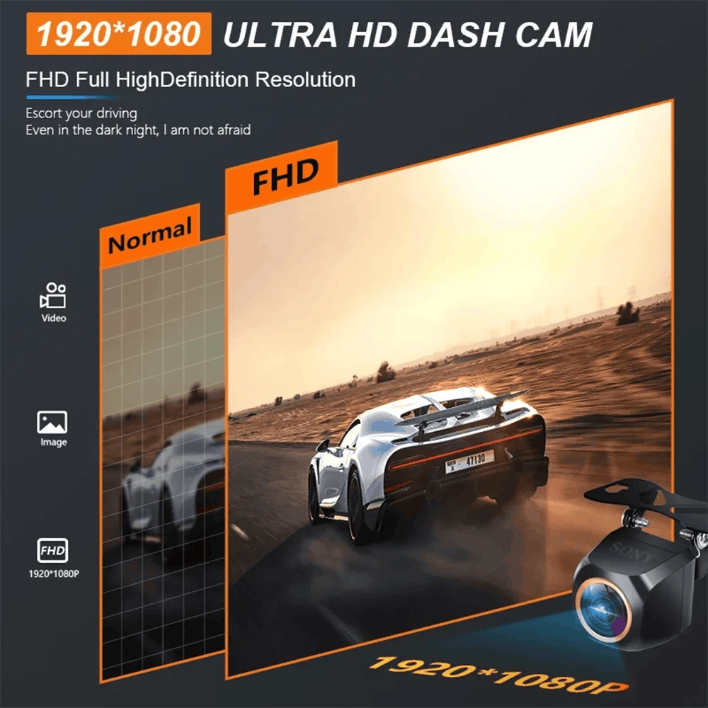 Car Rear View Camera 200° AHD 1080P Night Vision-Real 2k Utral clear