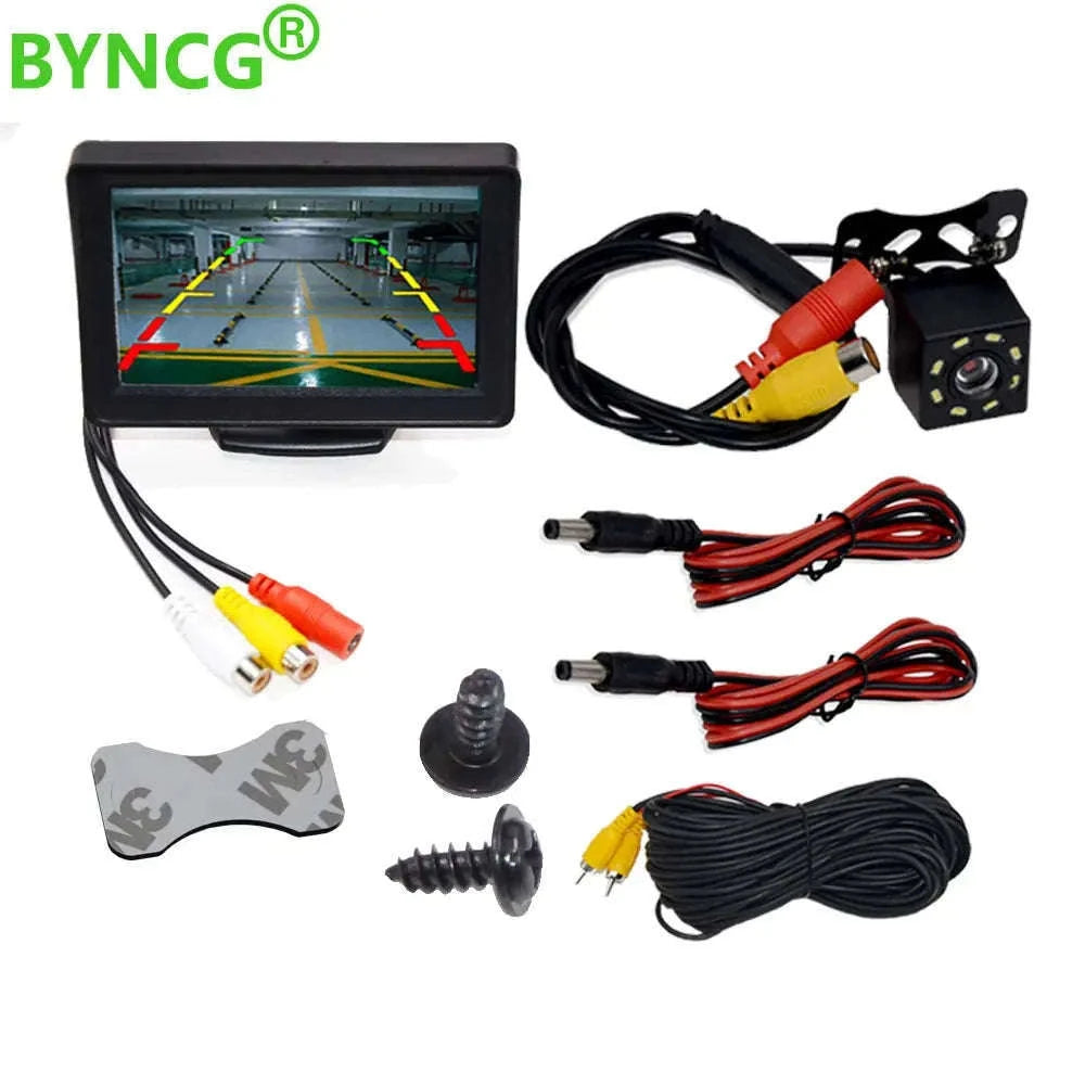 Car Rear View Camera Kit with 4.3" Monitor Night Vision 120°-New model 1