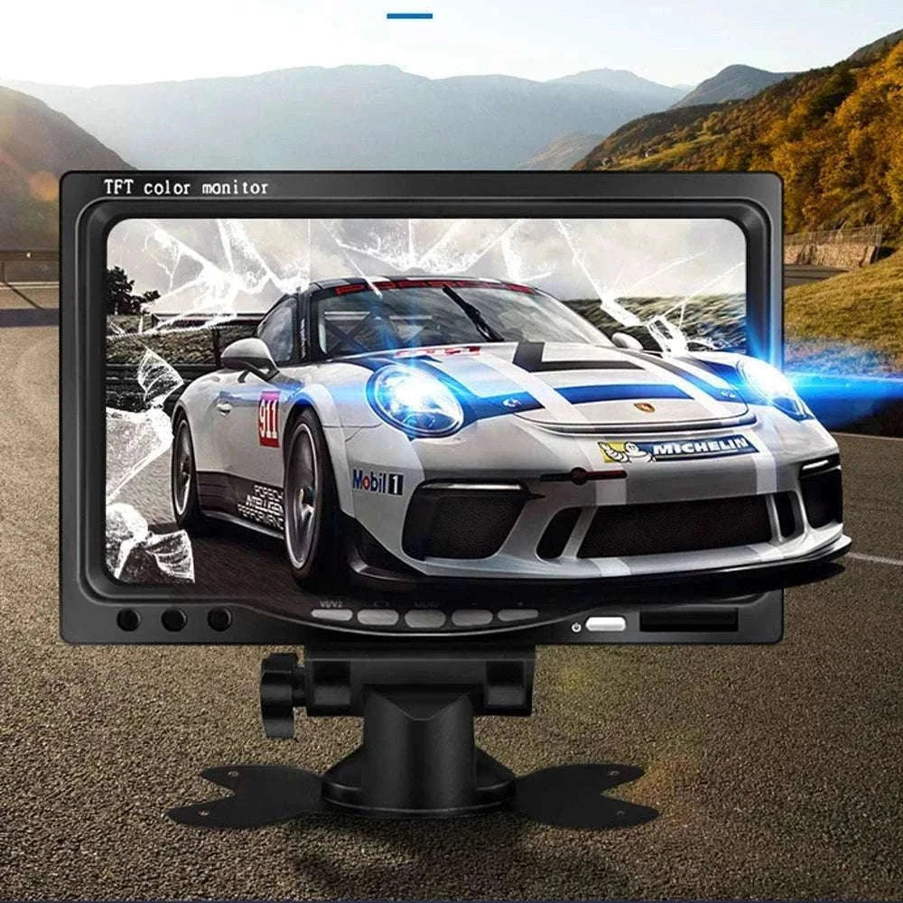 Car Rear View Camera Kit with Monitor & Night Vision (4.3-7")-with 20M cable / 7 inch