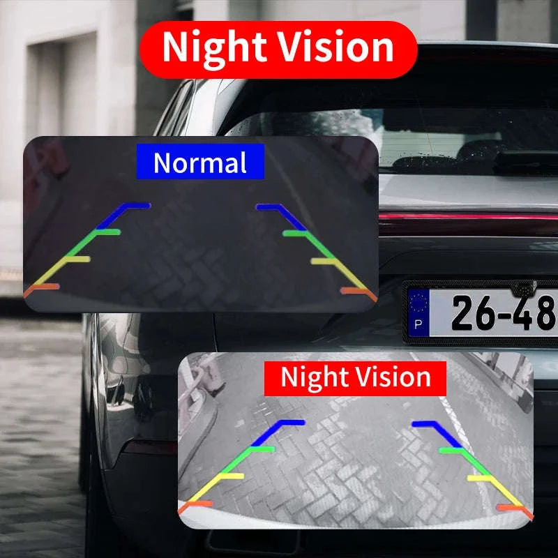 Car Rear View Camera License Plate Frame Waterproof Night Vision-Wire 8 LED CAM / 12 V