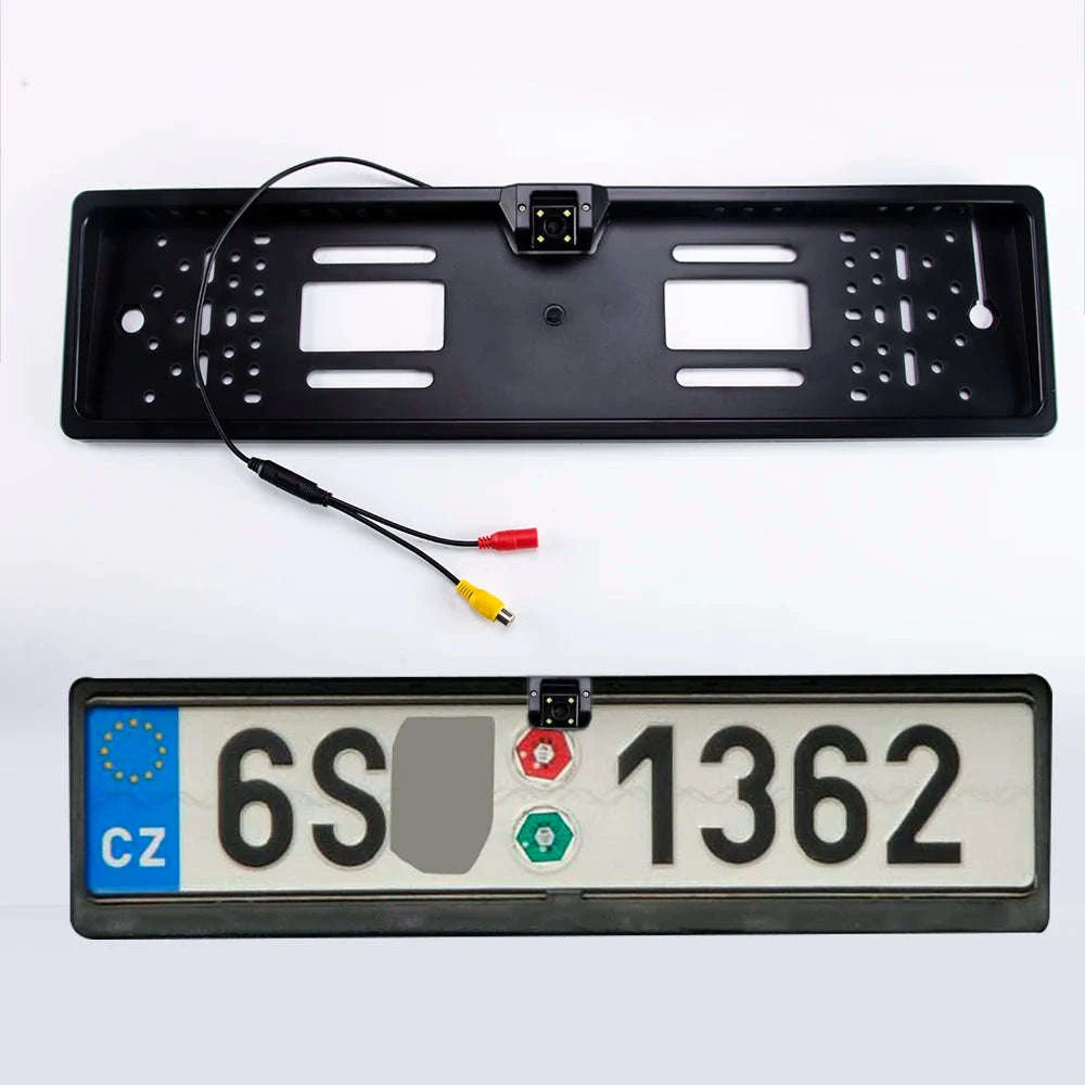 Car Rear View Camera License Plate Frame Waterproof Night Vision-Wire 8 LED CAM / 12 V
