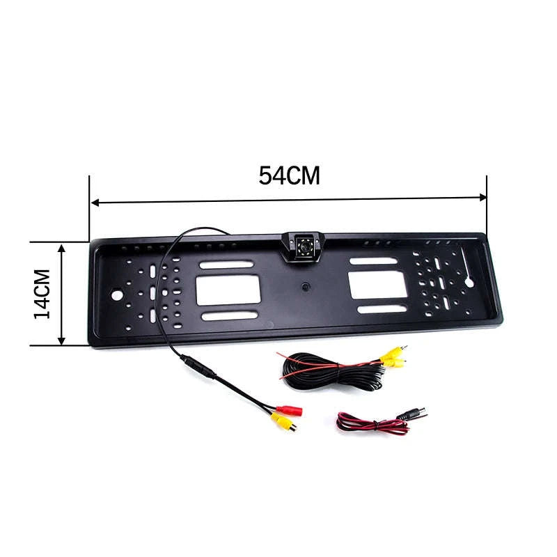 Car Rear View Camera License Plate Frame Waterproof Night Vision-Wire 8 LED CAM / 12 V
