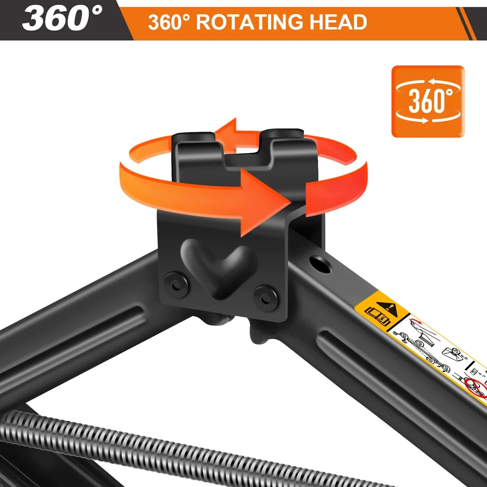 Car Scissor Jack 2T Auto Emergency Crank Lift Stand-United States