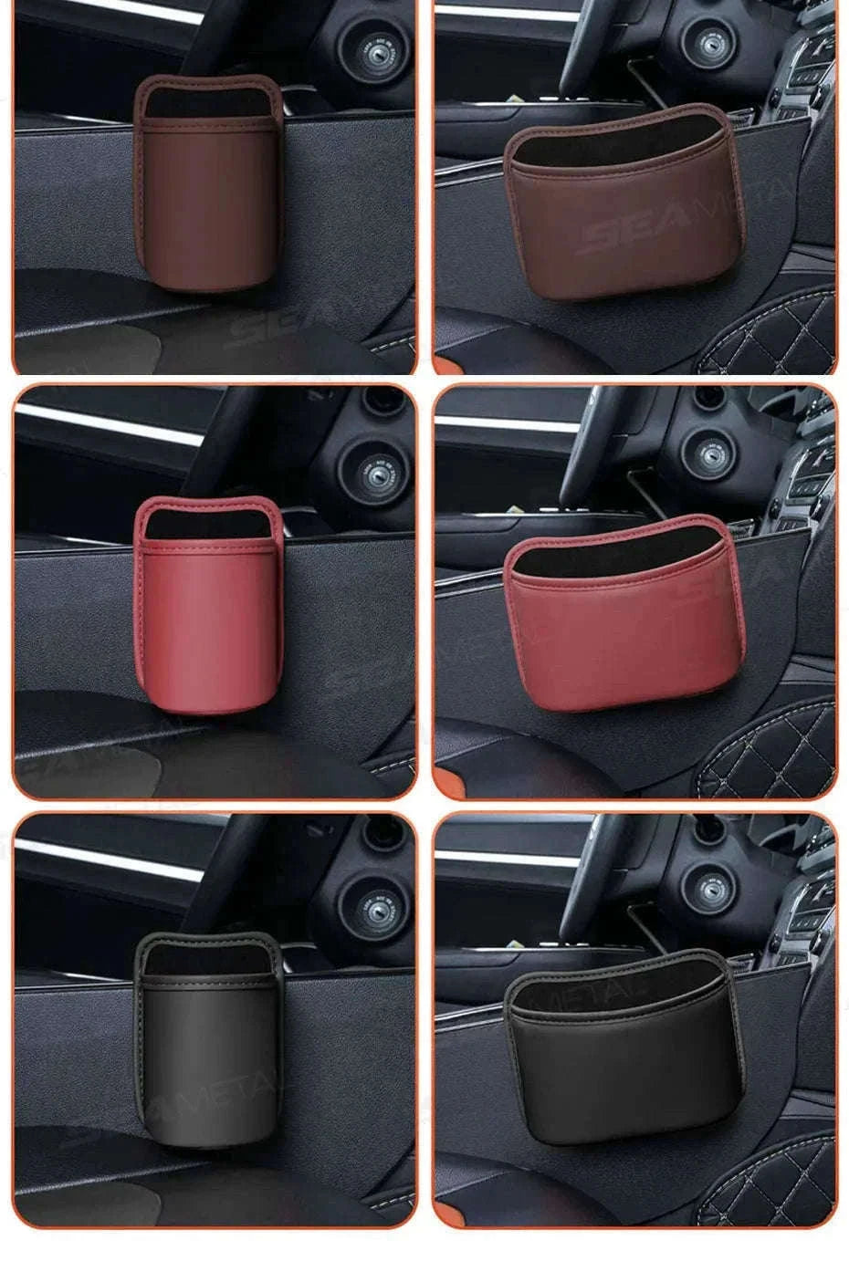 Car Seat Back Organizer with Cup Holder-Red-Large