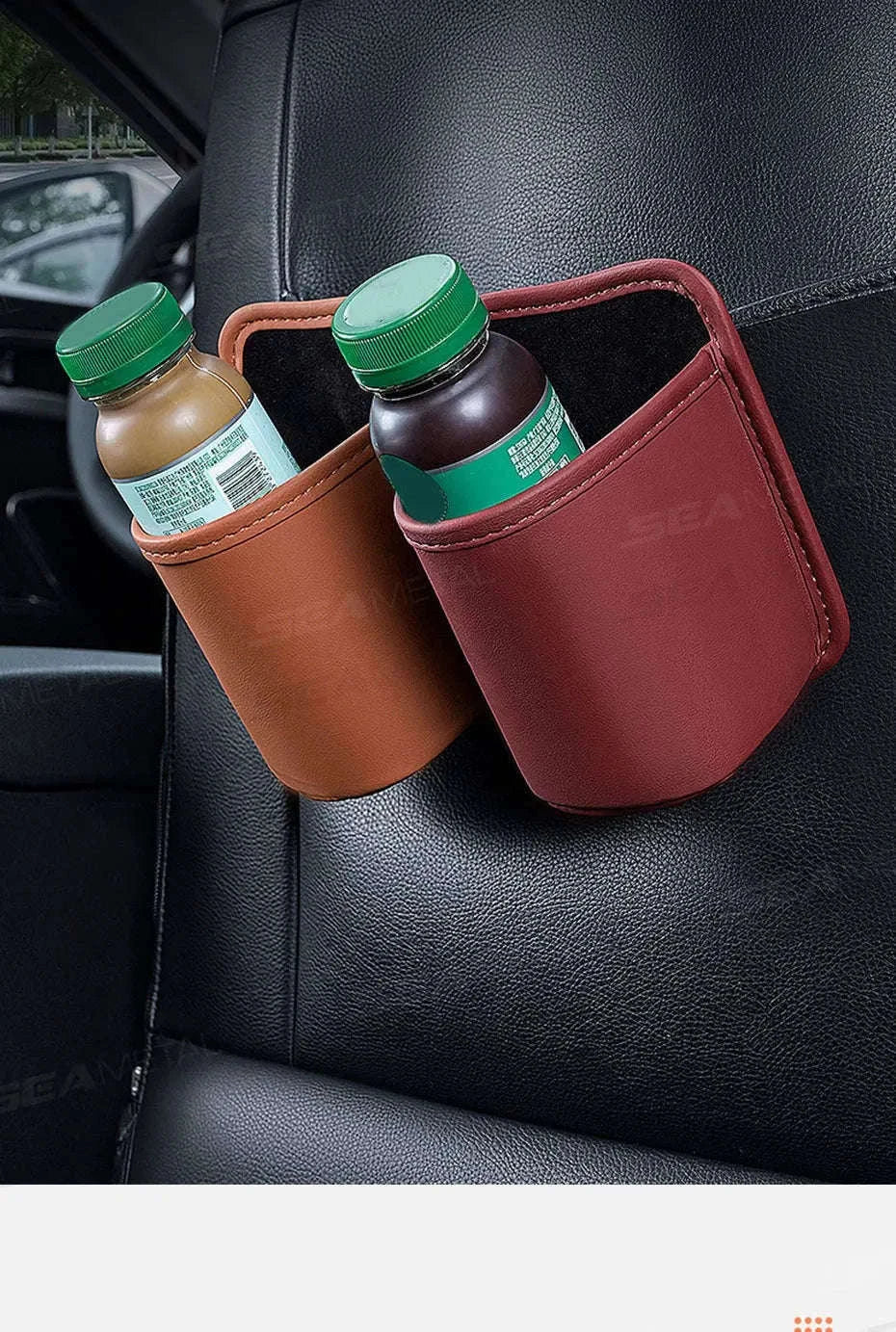 Car Seat Back Organizer with Cup Holder-Red-Large