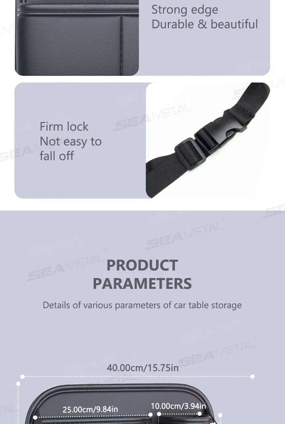 Car Seat Back Organizer with Foldable Tray-1 pc